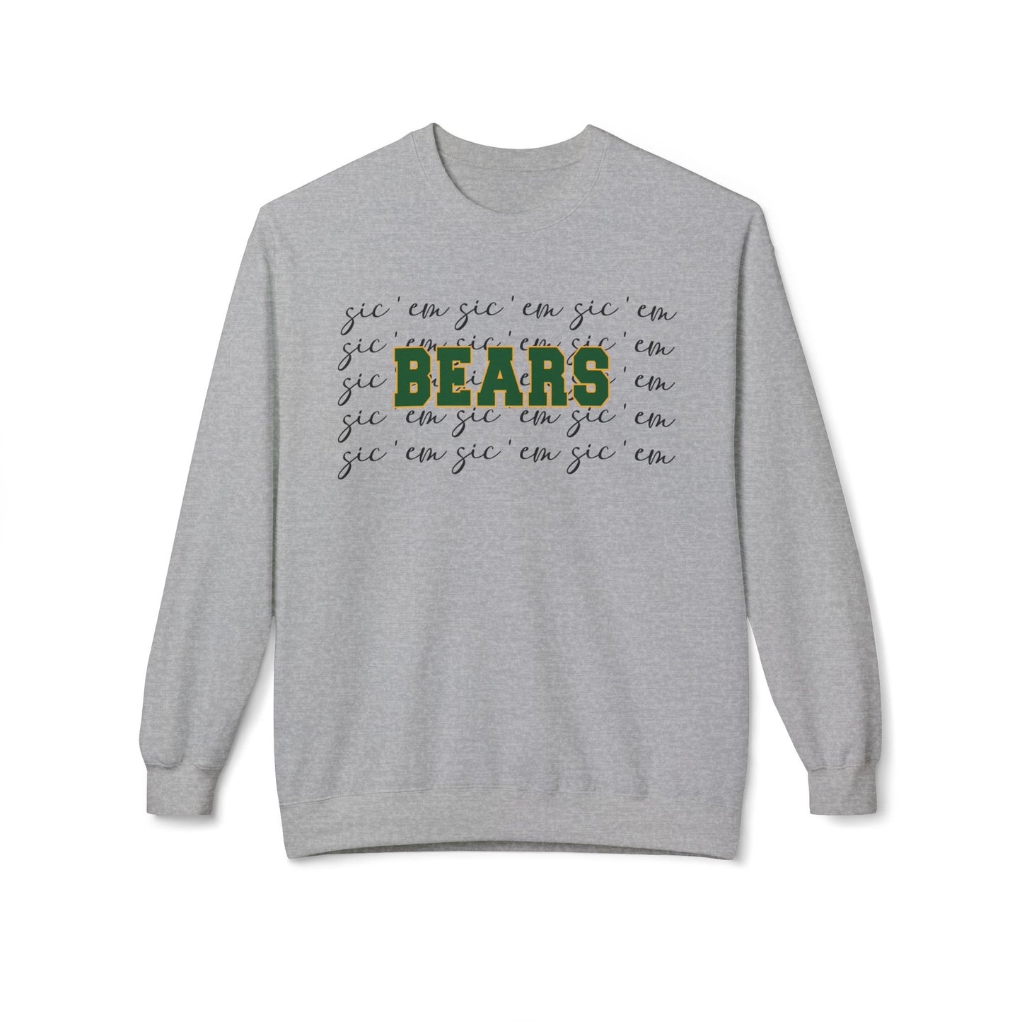 Bears with Sic 'Em Background Crewneck Sweatshirt