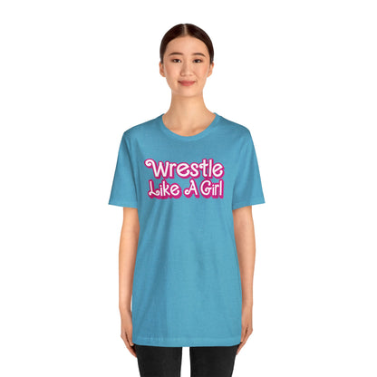 Wrestle Like A Girl in Barbie Font