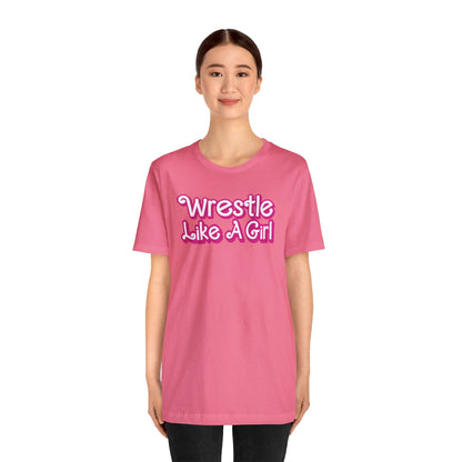 Wrestle Like A Girl in Barbie Font