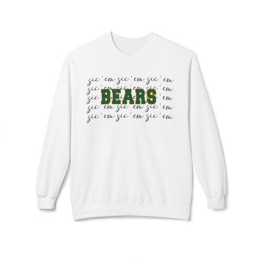 Bears with Sic 'Em Background Crewneck Sweatshirt