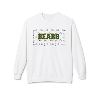 Bears with Sic 'Em Background Crewneck Sweatshirt