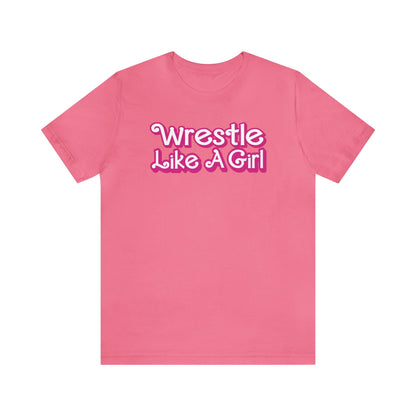 Wrestle Like A Girl in Barbie Font