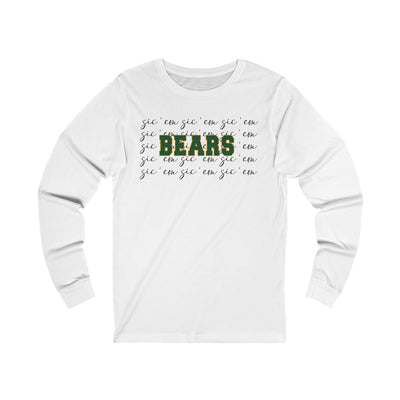 Bears with Sic 'Em background Long Sleeve Tee