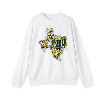 BU Texas Map Premium Super Soft Crewneck