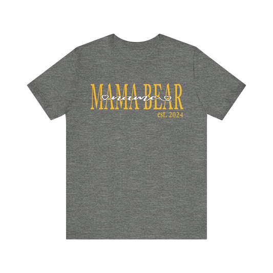 Mama Bear with customize name Short Sleeve Tee