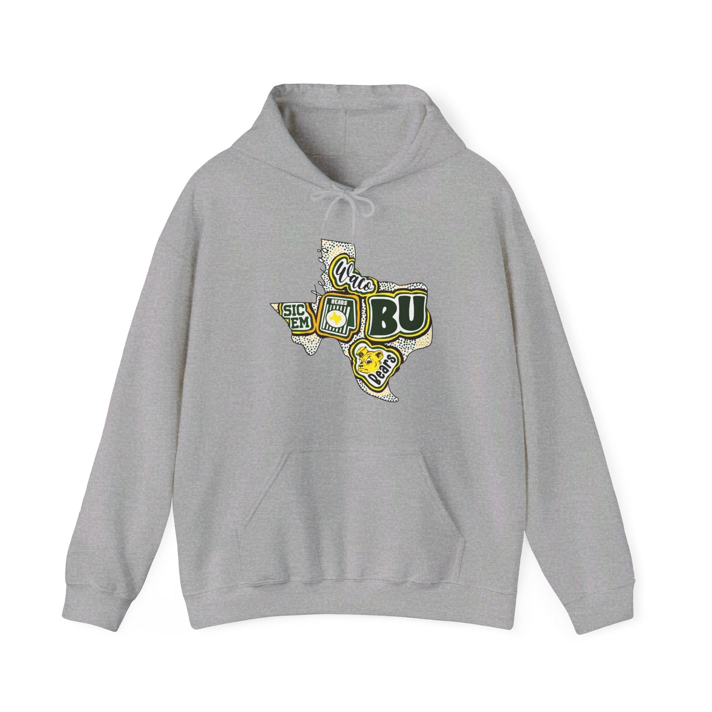 BU Texas Map Unisex Heavy Blend™ Hooded Sweatshirt