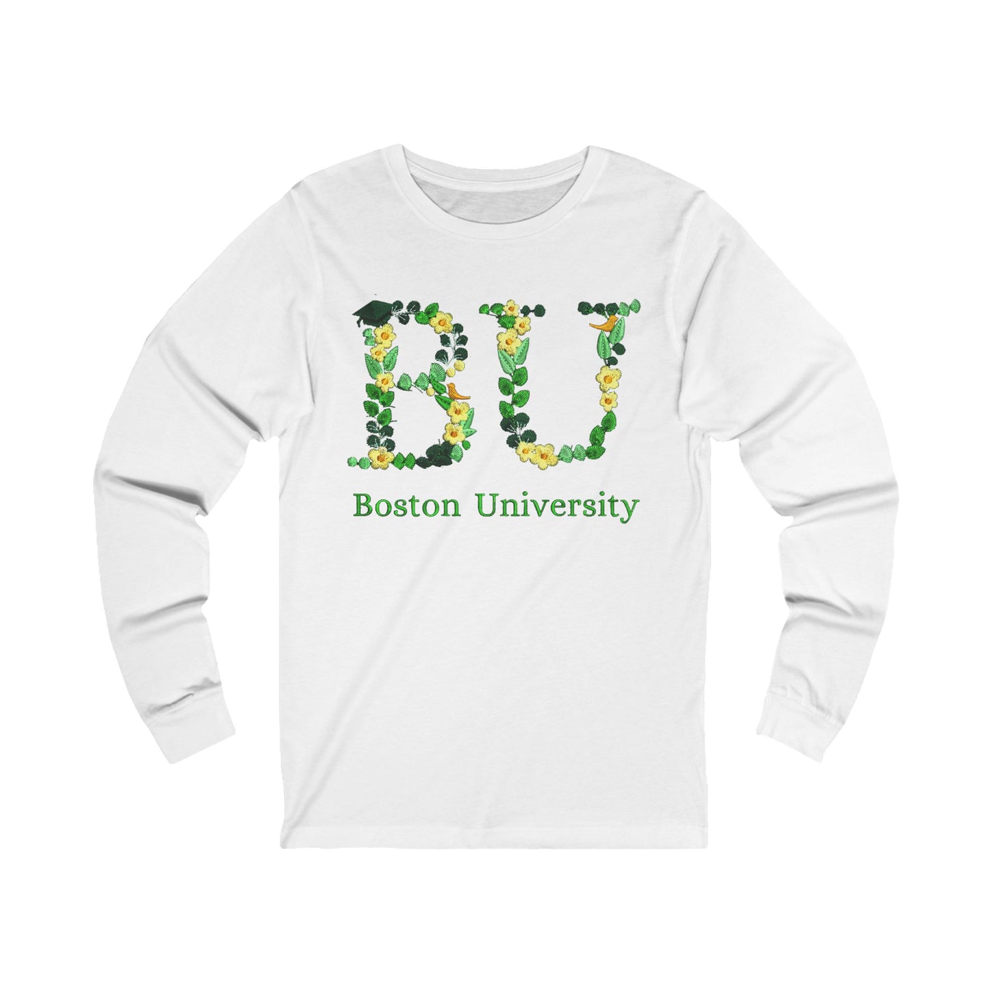 BU Embroidery Long Sleeve Tee