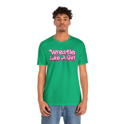 Wrestle Like A Girl in Barbie Font