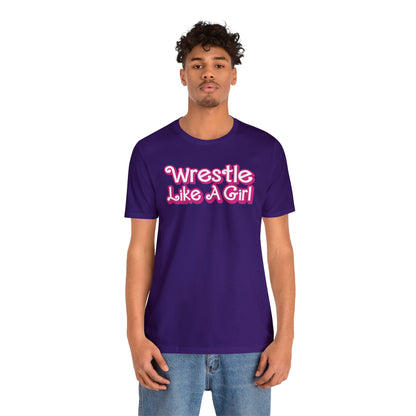 Wrestle Like A Girl in Barbie Font