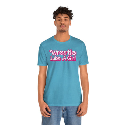 Wrestle Like A Girl in Barbie Font