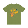 Baylor Sic 'Em front and back Short Sleeve Tee