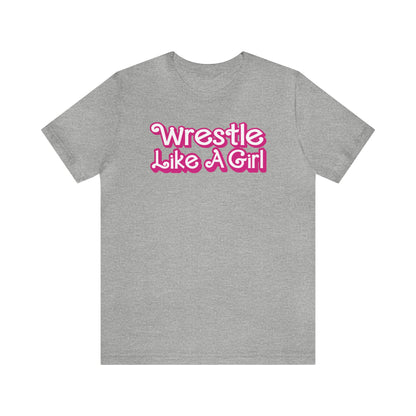 Wrestle Like A Girl in Barbie Font