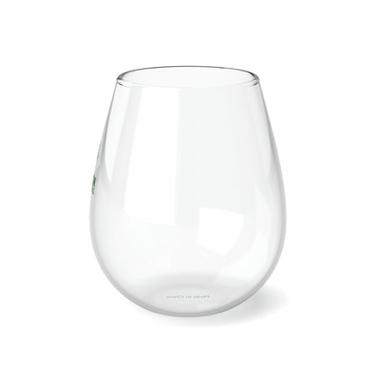 Dragon Wrestling Stemless Wine Glass, 11.75oz