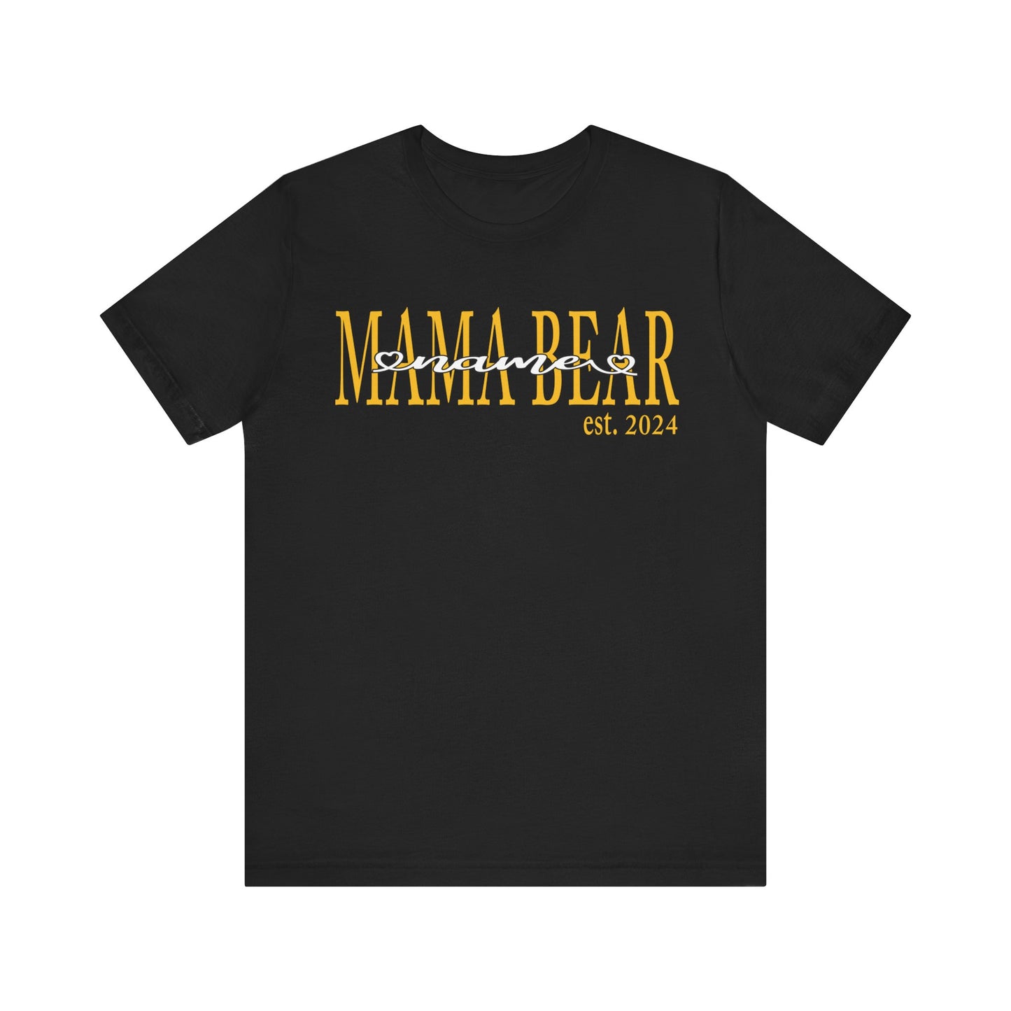 Mama Bear with customize name Short Sleeve Tee