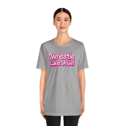 Wrestle Like A Girl in Barbie Font