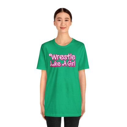 Wrestle Like A Girl in Barbie Font