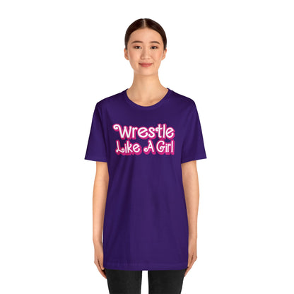 Wrestle Like A Girl in Barbie Font