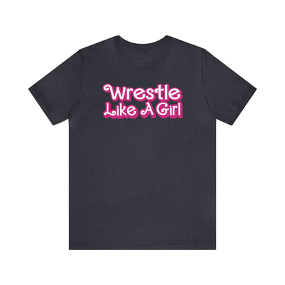 Wrestle Like A Girl in Barbie Font