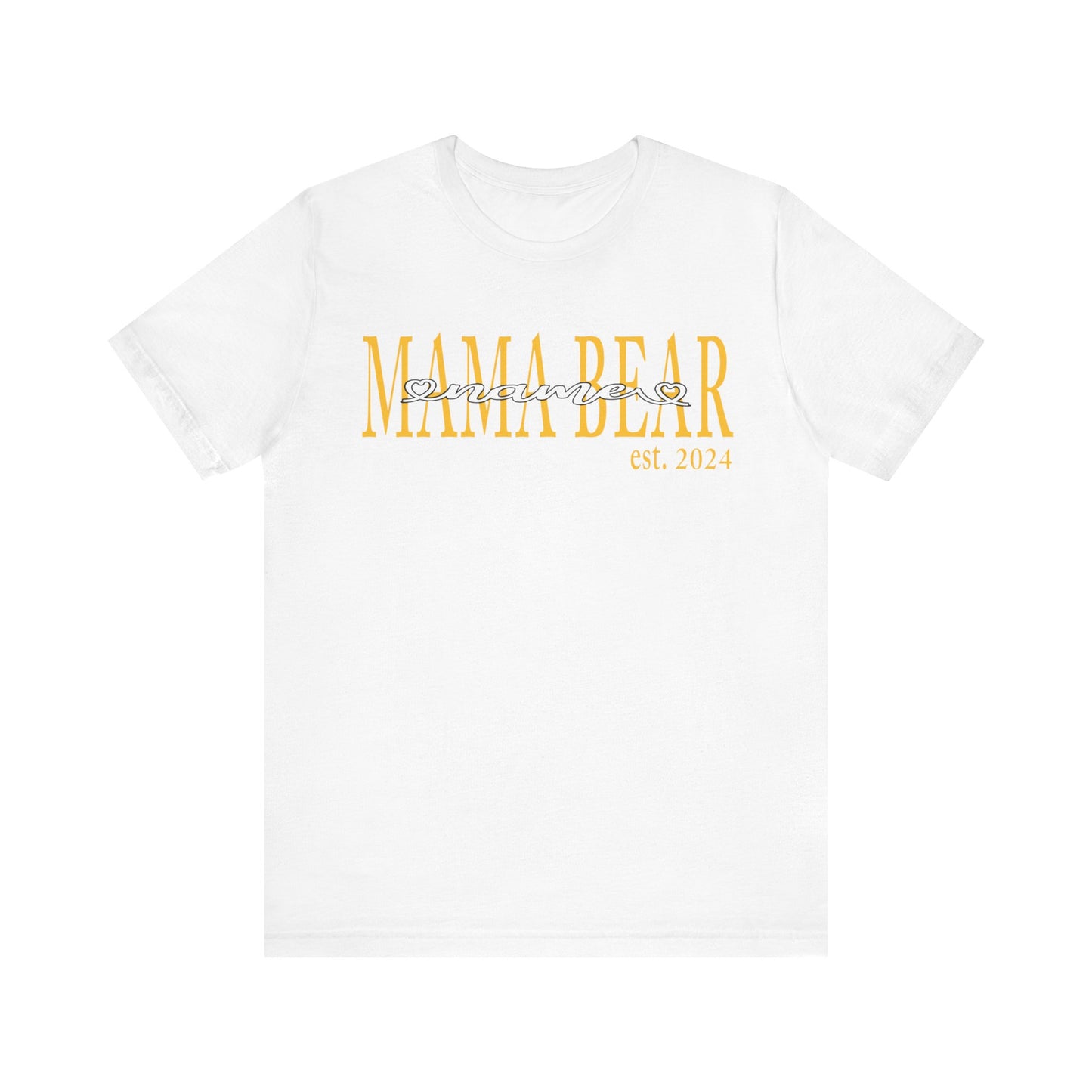 Mama Bear with customize name Short Sleeve Tee