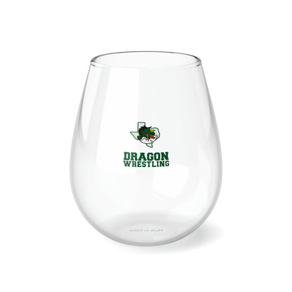 Dragon Wrestling Stemless Wine Glass, 11.75oz