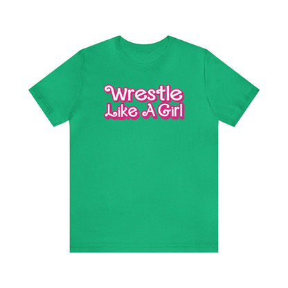 Wrestle Like A Girl in Barbie Font