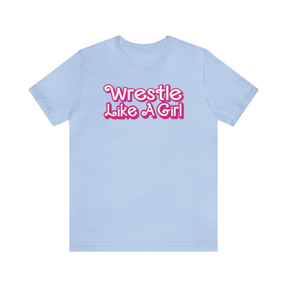 Wrestle Like A Girl in Barbie Font