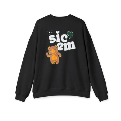 Baylor Sic 'Em front and back Premium Super Soft Crewneck