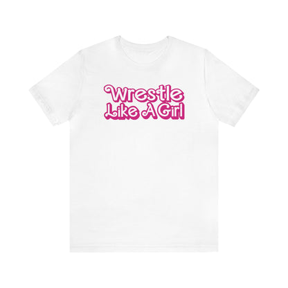 Wrestle Like A Girl in Barbie Font