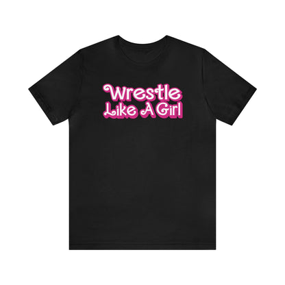 Wrestle Like A Girl in Barbie Font