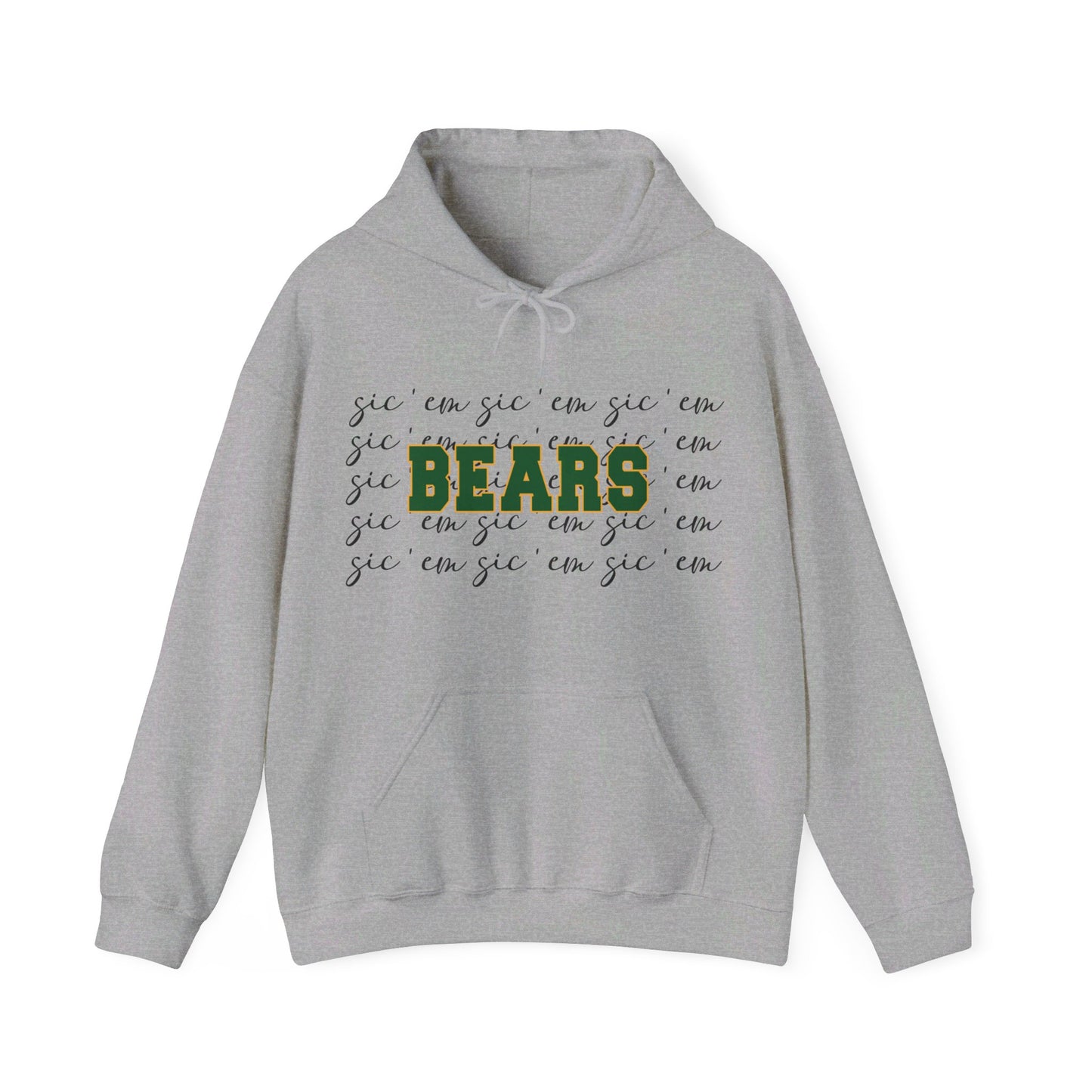 Bears with Sic 'Em Background Unisex Heavy Blend™ Hooded Sweatshirt