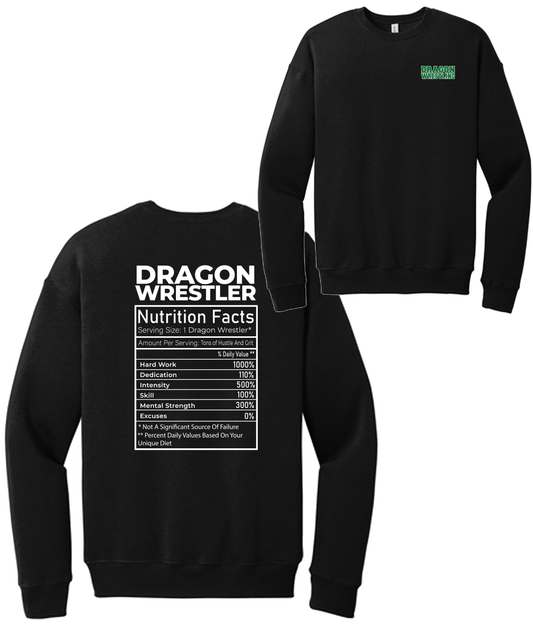 Dragon Wrestling Nutrition Facts Crewneck and Hoodies  (Double Sided  Printing)