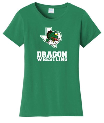 Dragon Wrestling Logo with Text  Women's Cut Styles