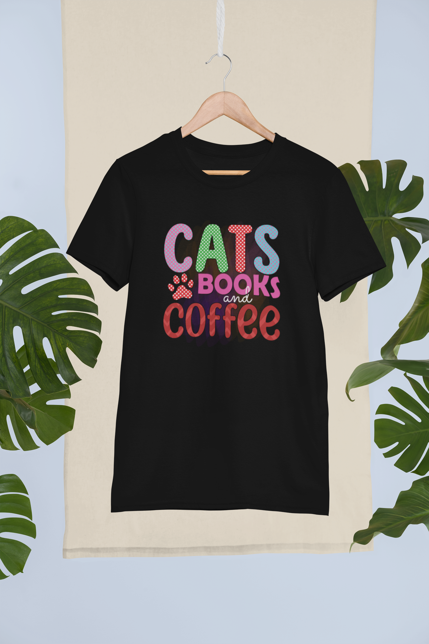 Cats, Books, and Coffee Design 1